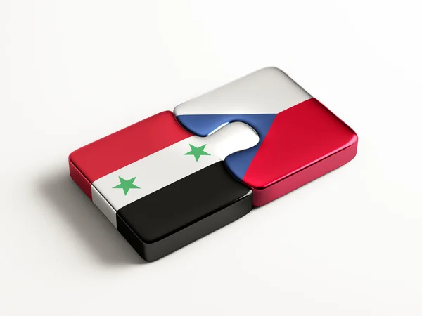 Syrie République tchèque Puzzle Concept — Photo