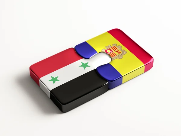 Siria Andorra Puzzle Concepto — Foto de Stock