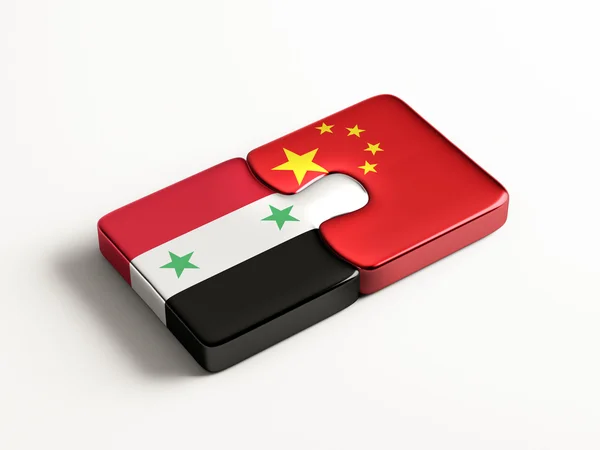 Syrie Chine Puzzle Concept — Photo