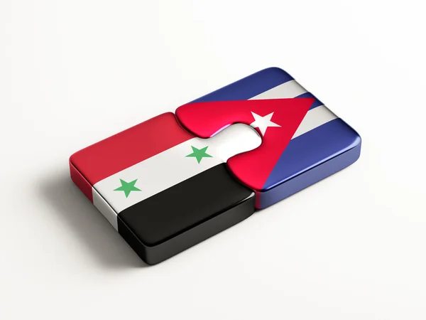 Syrië Cuba puzzel Concept — Stockfoto