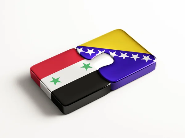 Syrië Bosnië en Herzegovina puzzel Concept — Stockfoto