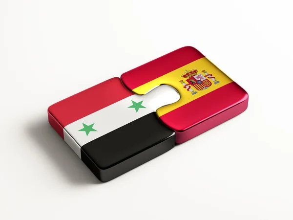 Syrië Spanje puzzel Concept — Stockfoto