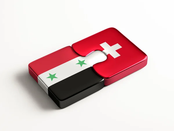 Syrie Suisse Puzzle Concept — Photo