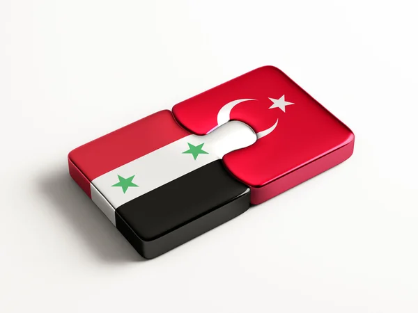 Syrie Turquie Puzzle Concept — Photo