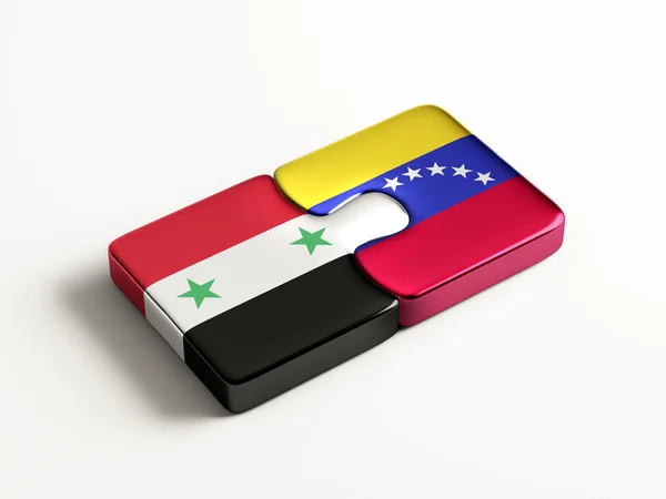 Suriye Venezuela bulmaca kavramı — Stok fotoğraf