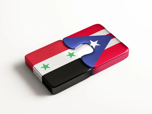 Syrië Puerto Rico puzzel Concept — Stockfoto