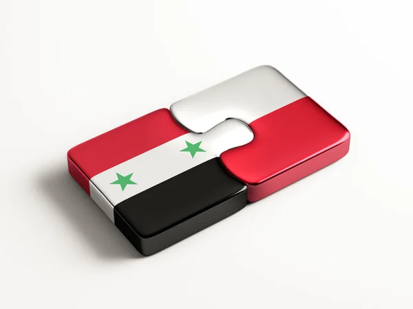 Syrië Polen puzzel Concept — Stockfoto