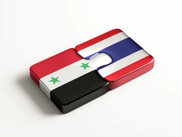 Siria Tailandia Puzzle Concepto — Foto de Stock