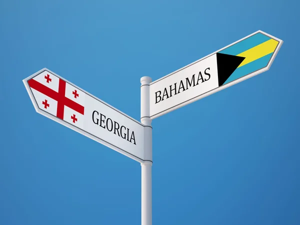 Bahamas Georgia flags concept — Stock Photo, Image