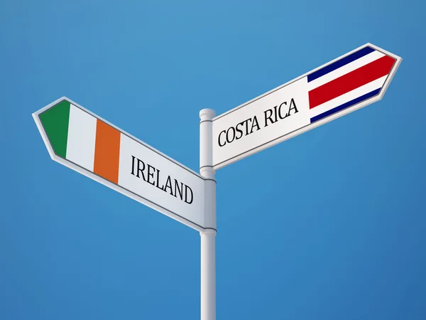 Costa Rica Irlanda bandiere concetto — Foto Stock