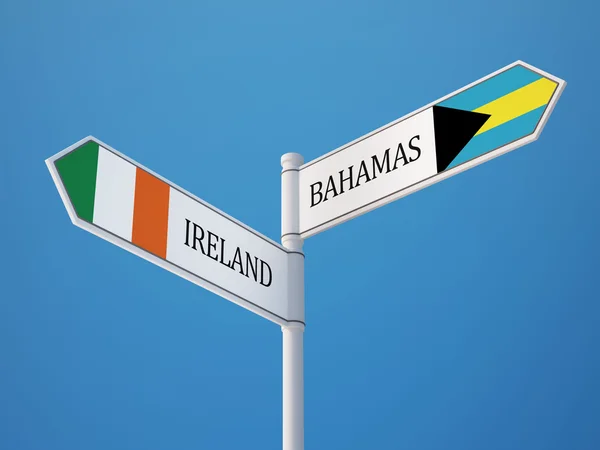 Bahamas Irlanda bandeira conceito — Fotografia de Stock
