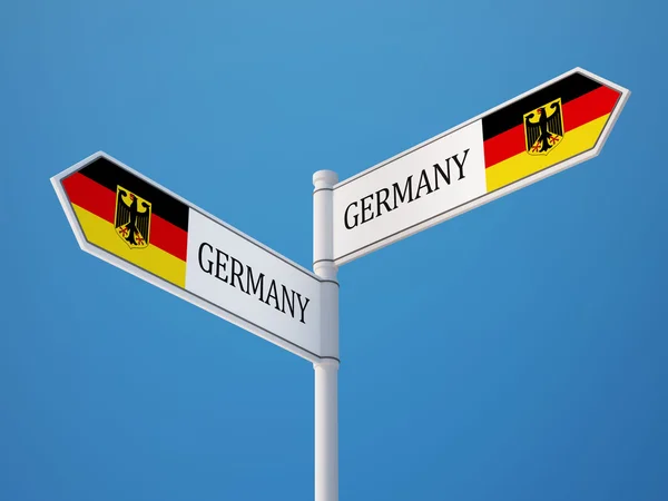Tyskland tecken flaggor koncept — Stockfoto