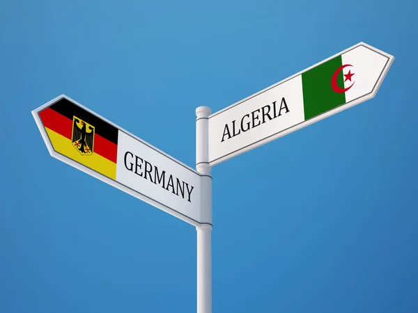 Algerije Duitsland teken vlaggen Concept — Stockfoto