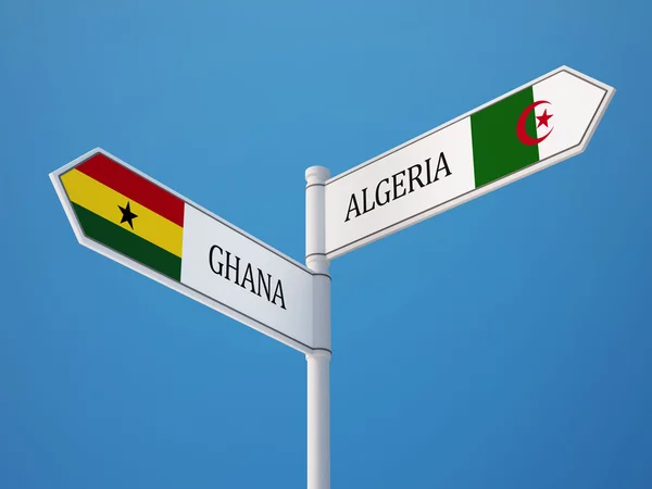 Algeria Ghana segno bandiere concetto — Foto Stock