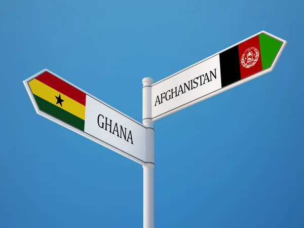 Afghánistán Ghana příznaky koncept — Stock fotografie