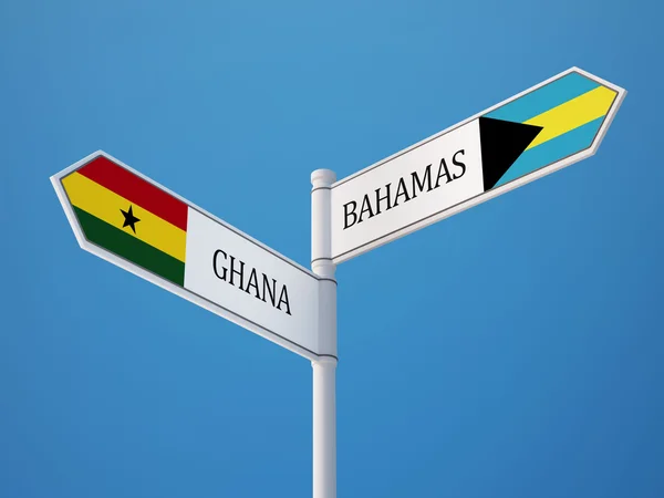 Bahamas ghana flags konzept — Stockfoto