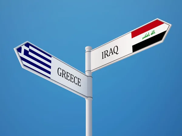 Iraq Grecia Concetto delle bandiere — Foto Stock