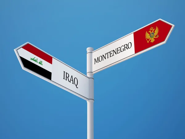 Karadağ Irak bayrakları kavramı — Stok fotoğraf