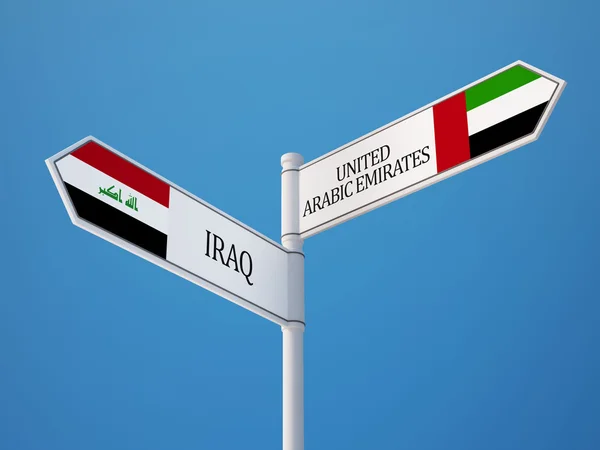 United Arab Emirates Iraq flags concept — Stock Photo, Image