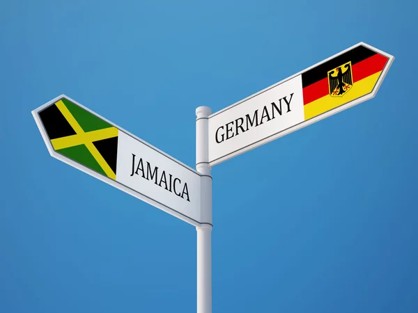 Ямайка Германия подписала концепцию флагов — стоковое фото