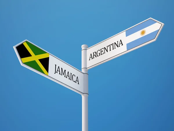 Conceito de Bandeiras de Sinais da Argentina Jamaica — Fotografia de Stock