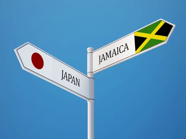 "Japan Jamaica Sign Flags Concept" – stockfoto