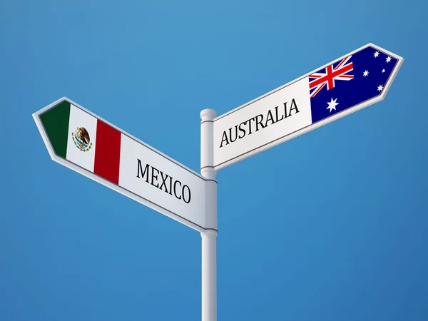 オーストラリア メキシコ符号フラグ コンセプト — ストック写真
