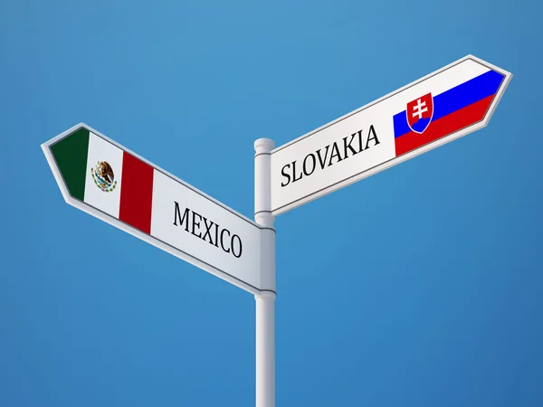 Словакия: Мексика подписала концепцию флагов — стоковое фото