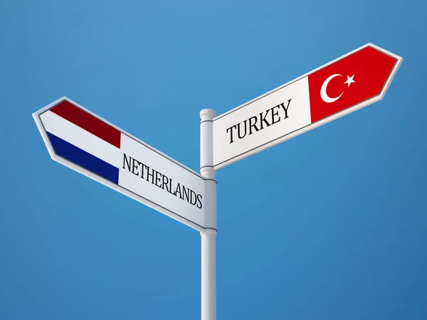 Турция: Нидерланды подписали концепцию флагов — стоковое фото