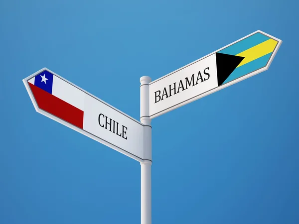 Багамські острови Чилі знак прапори концепції — стокове фото
