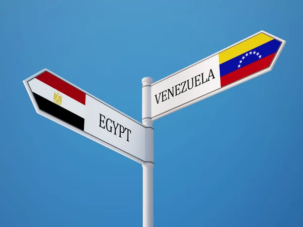 ベネズエラ エジプト記号フラグ コンセプト — ストック写真
