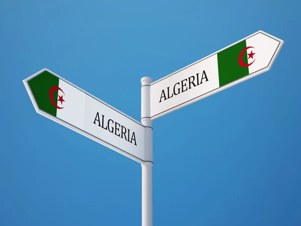 Algeria  Sign Flags Concept — Stock Photo, Image