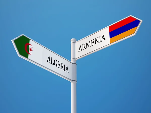 Arménia Argélia assinar Bandeiras Conceito — Fotografia de Stock