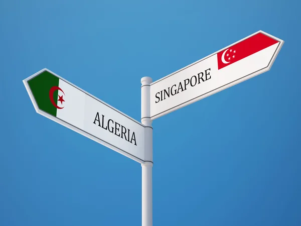 Singapore Algeria Concetto di bandiere — Foto Stock