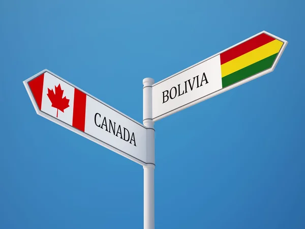 Bolivia Canada Firma Bandiere Concetto — Foto Stock