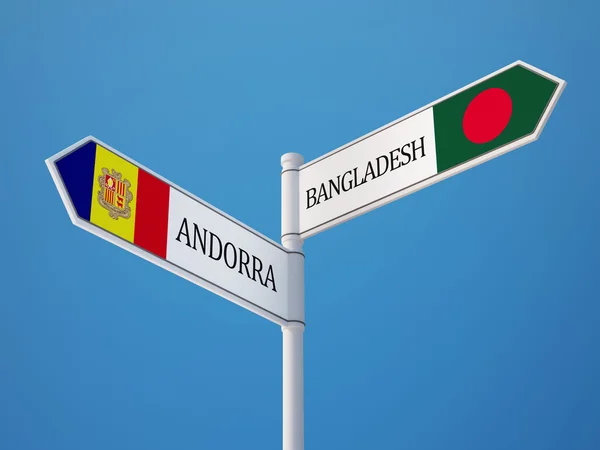 Bangladesh Andorra Concetto di bandiere — Foto Stock