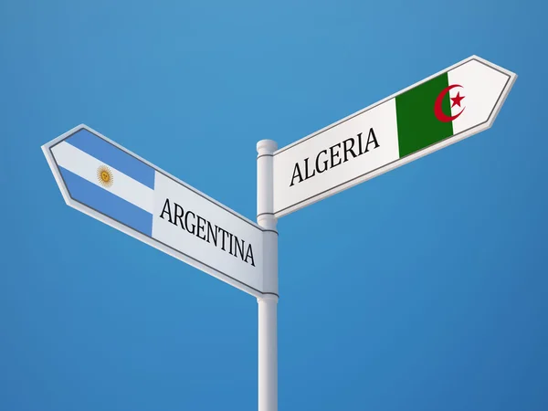 Argentinië Algerije teken vlaggen Concept — Stockfoto