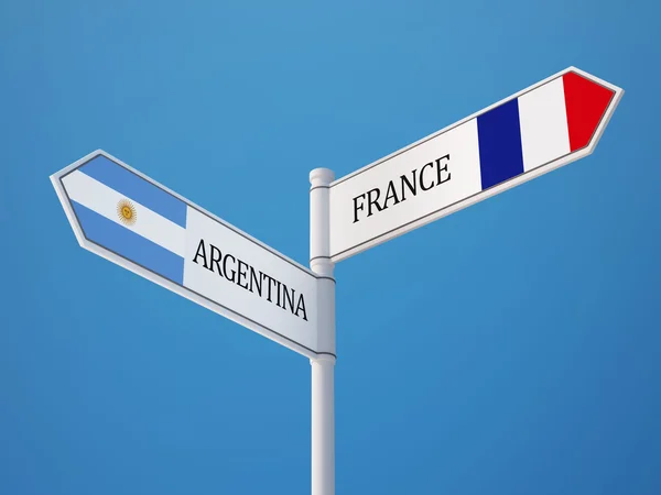 France Argentine Signalisation Drapeaux Concept — Photo