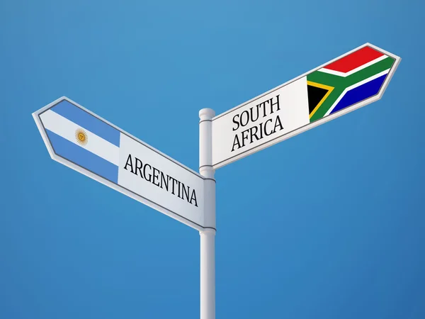 Republika Południowej Afryki Argentyna znak flagi koncepcja — Zdjęcie stockowe