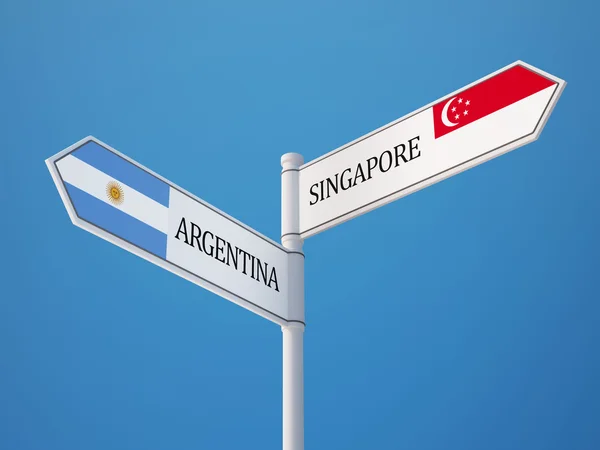 Singapore Argentina Concetto di bandiere segno — Foto Stock