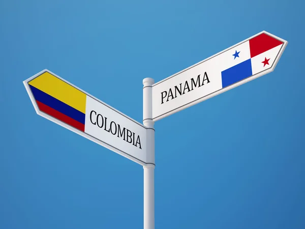巴拿马哥伦比亚标志标志概念 — 图库照片