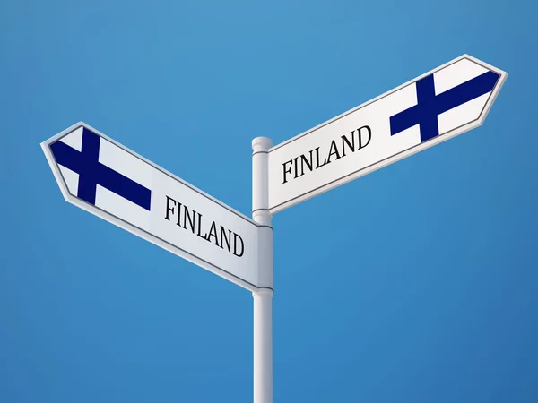 Finlandia Signo Banderas Concepto — Foto de Stock