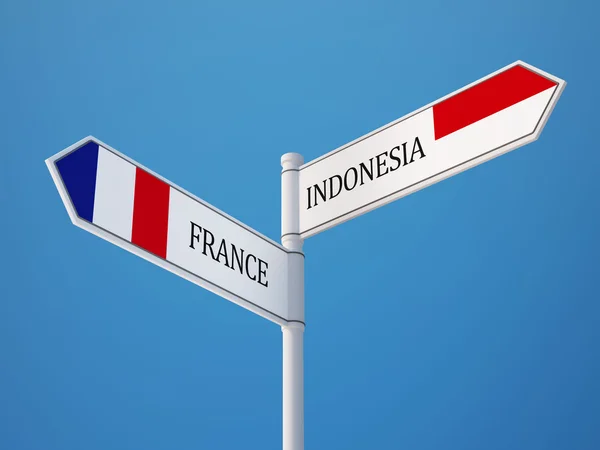 Indonesia Francia Concetto di bandiere — Foto Stock