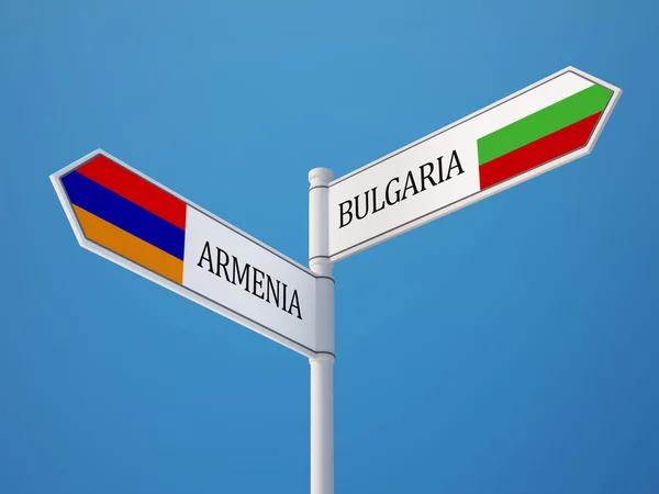 Bulgaria Armenia segno bandiere concetto — Foto Stock