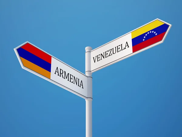 ベネズエラ アルメニア符号フラグ コンセプト — ストック写真