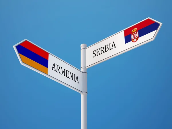 Sudáfrica Armenia Sign Flags Concept —  Fotos de Stock