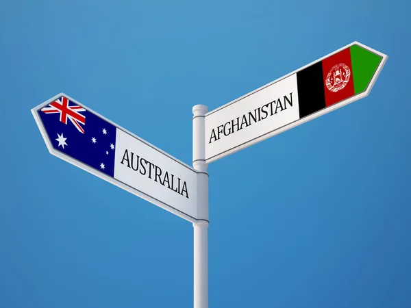オーストラリア アフガニスタン符号フラグ コンセプト — ストック写真