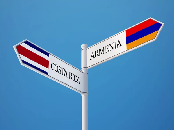 Armenia Costa Rica Concetto di bandiere segno — Foto Stock