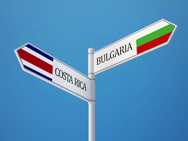 Bulgarije Costa Rica teken vlaggen Concept — Stockfoto