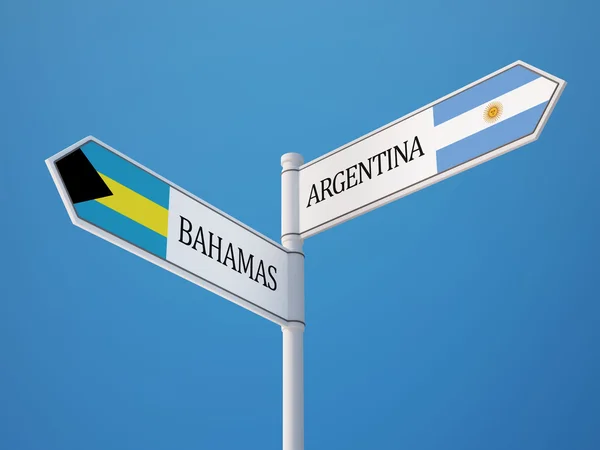 Arjantin Bahamalar işaret bayrakları kavramı — Stok fotoğraf